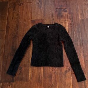 art class Black Fuzzy Sweater Girls Size 10/12